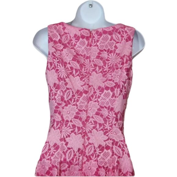 New York and Company womens dress size 0 pink ombre lace fit & flare mini - Picture 10 of 10